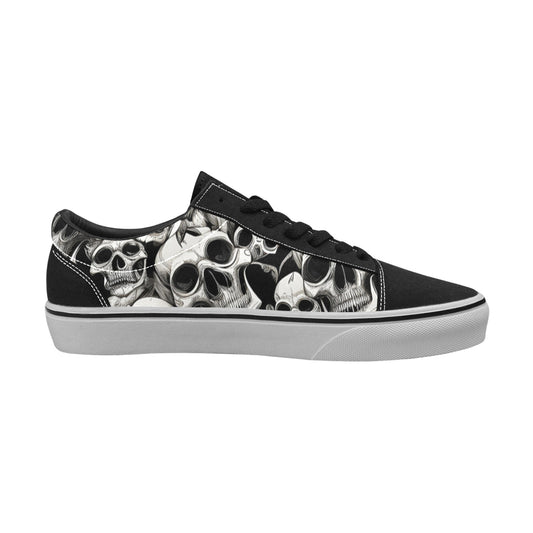 WOMEN'S Skulls Mania Low Top Skateboarding Y2K Custom Sneakers