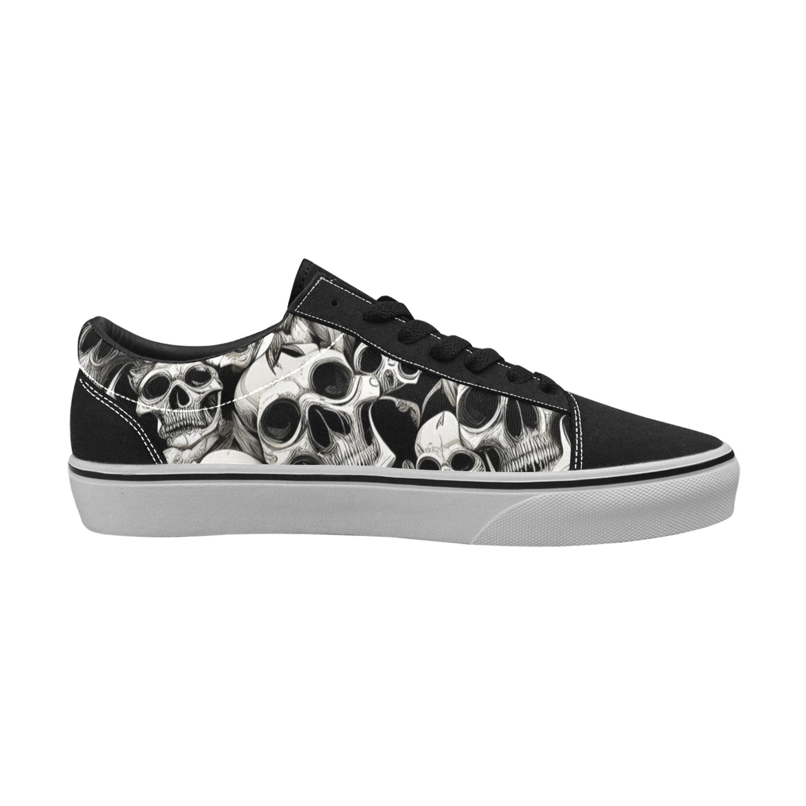 MEN'S Skulls Mania Low Top Skateboarding Cottagecore Shoes