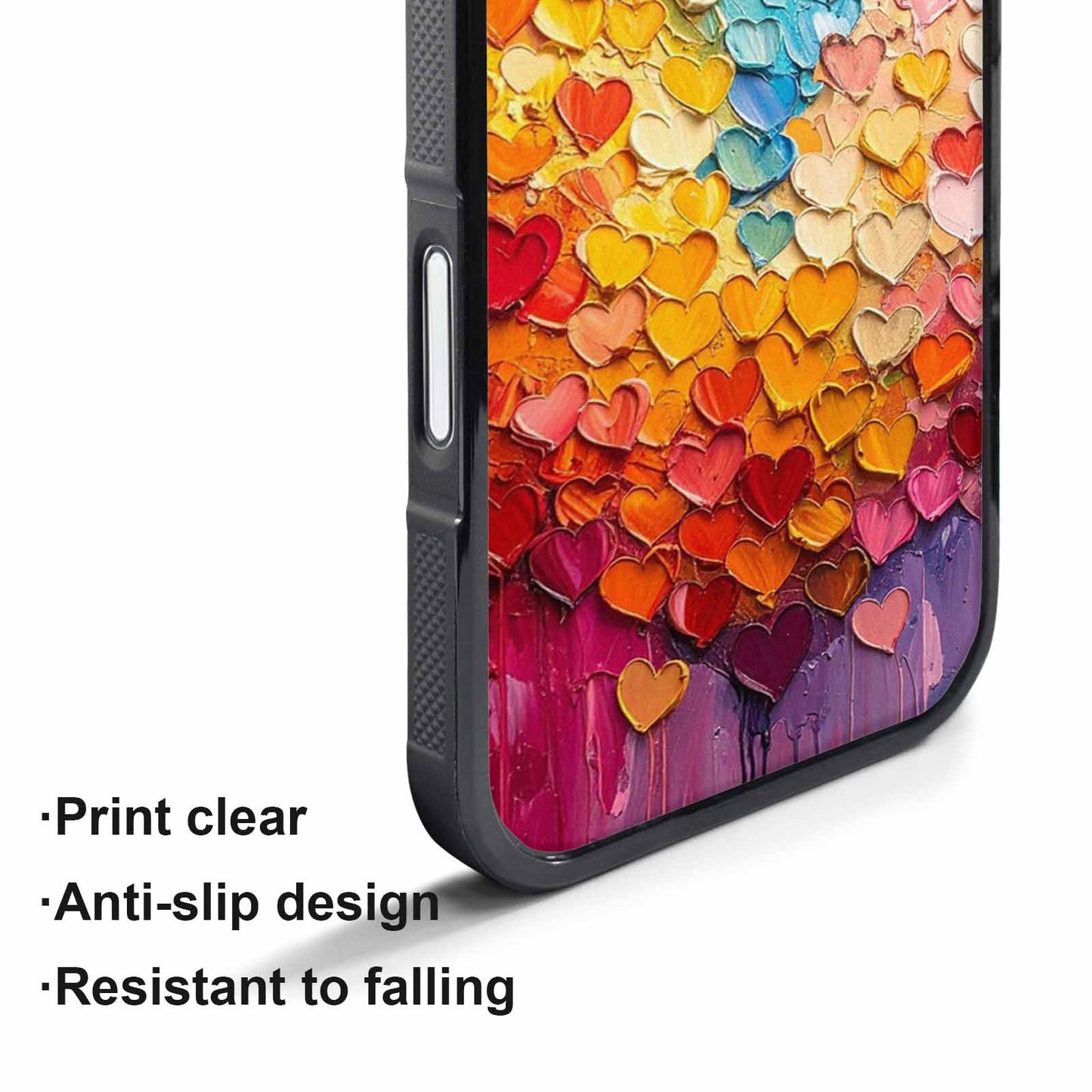 iPhone 17 Pro Case — Full Color Vibrant Heart Burst Original, Custom Phone Case