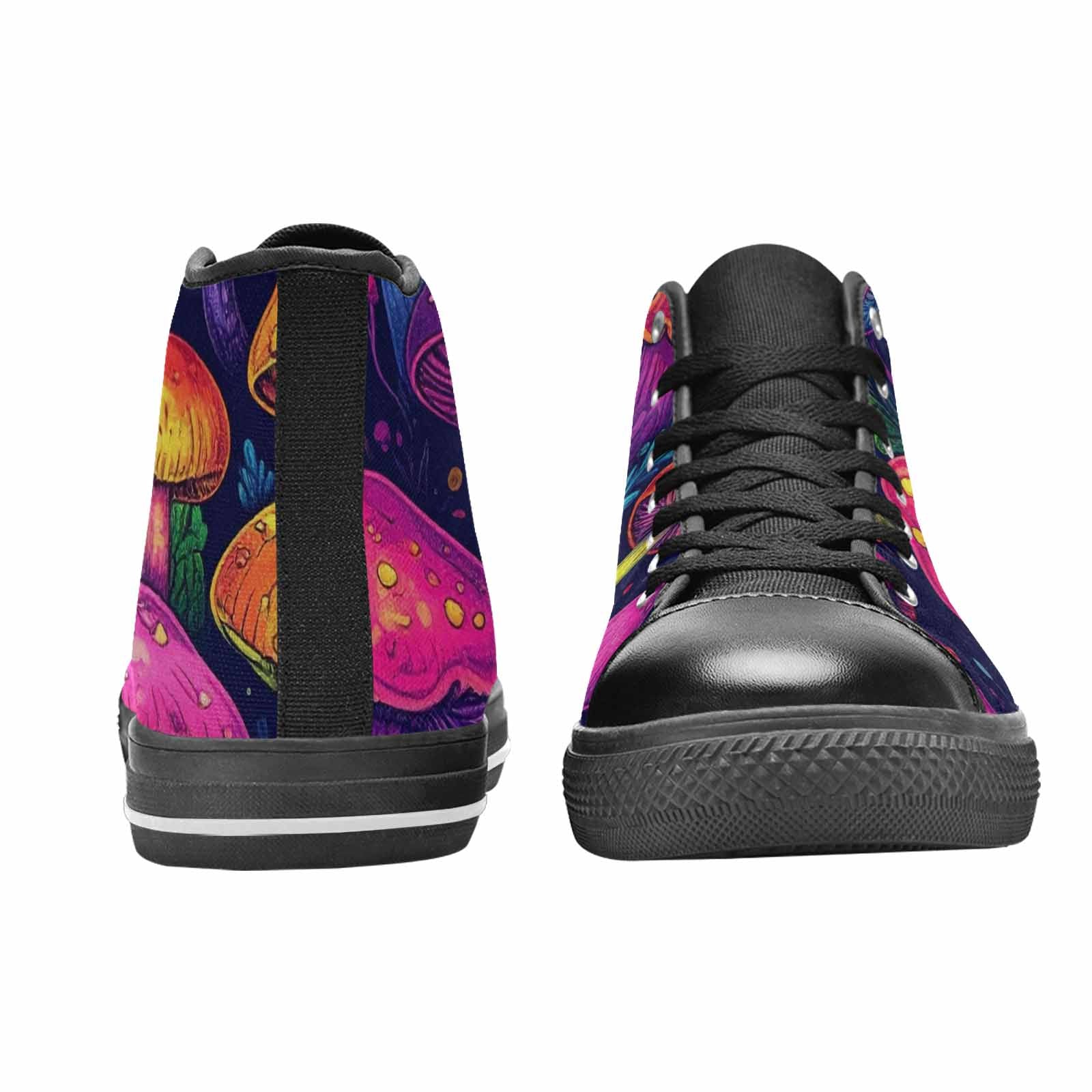 WOMEN'S Psychedelic Mushroom High Top Canvas Vivid Sneakers