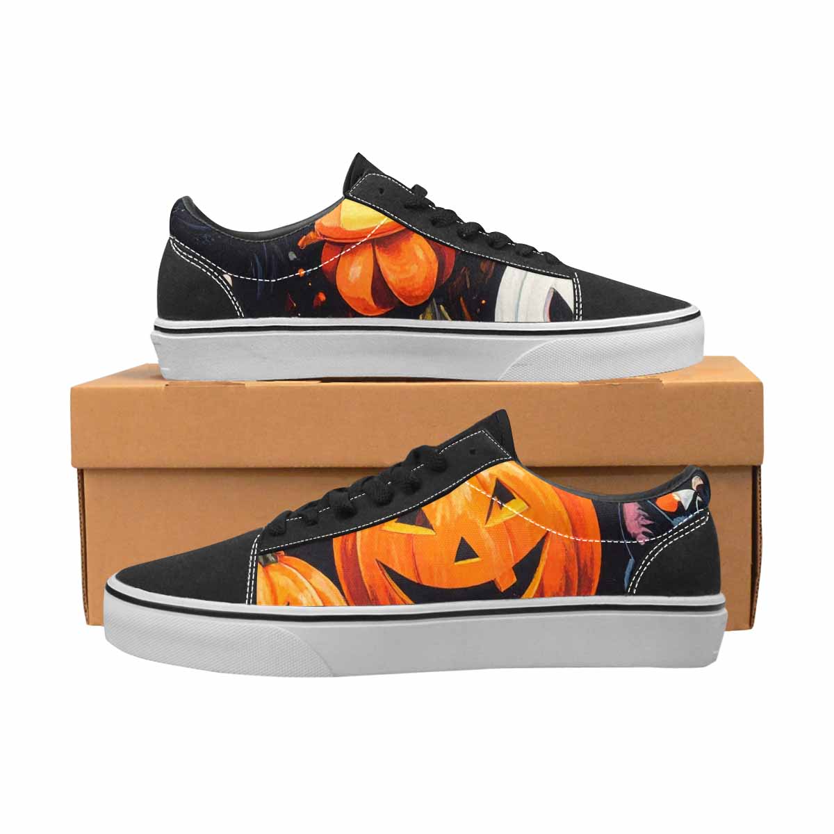 WOMEN'S Halloween Canvas Lace-Up Aesthetic Custom Sneakers