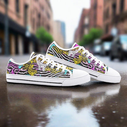 Monarch Neon Electric Vivid Bold Art - Freaky Shoes | Custom Art Sneakers