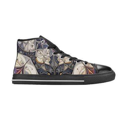 MEN'S Asexual Flag Color High Top Canvas Vibrant Chaos Custom Shoes