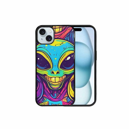 iPhone 15 Plus Case — Alien Ufo Cartoon, Customized Protective Case