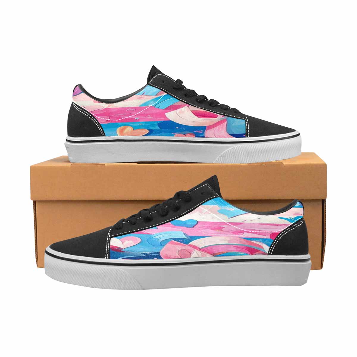 WOMEN'S Transgender Pride Flag Lace-Up Canvas Dreamcore Shoes