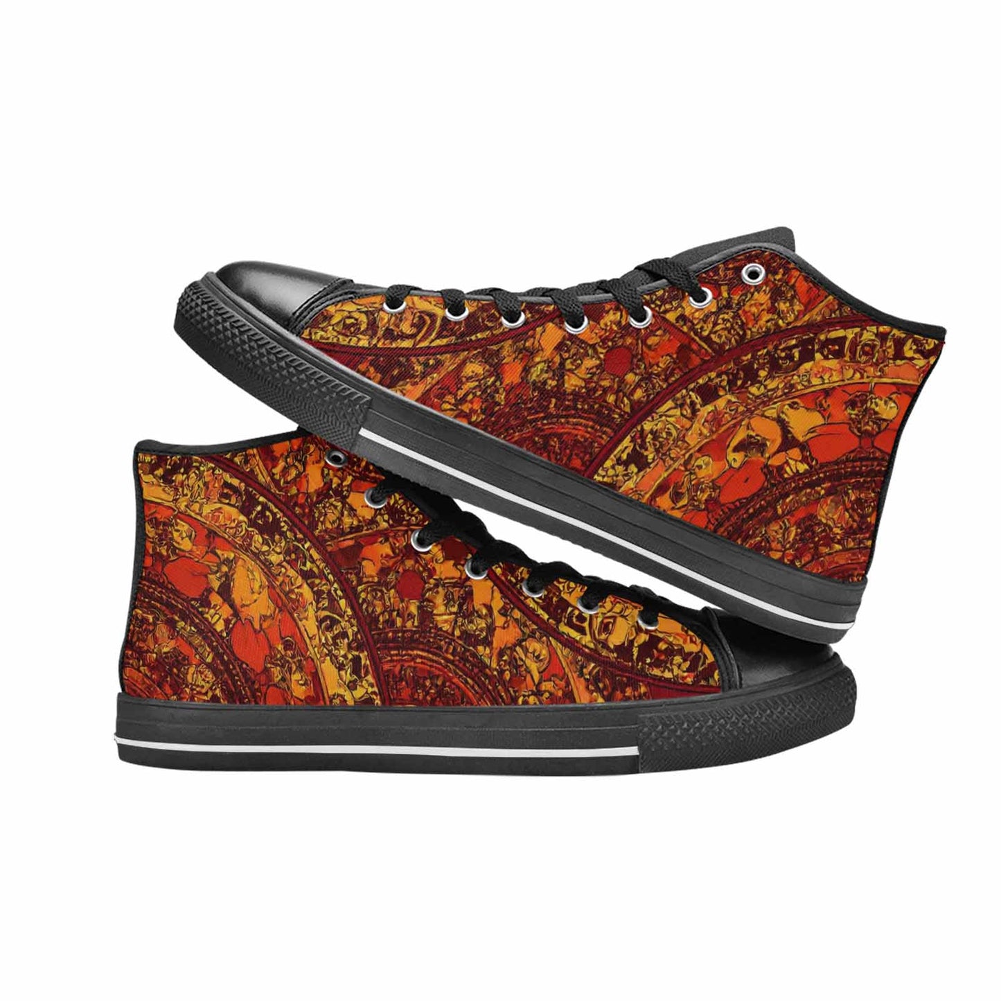 WOMEN'S Mandala Lions High Top Canvas Surreal Custom Shoes