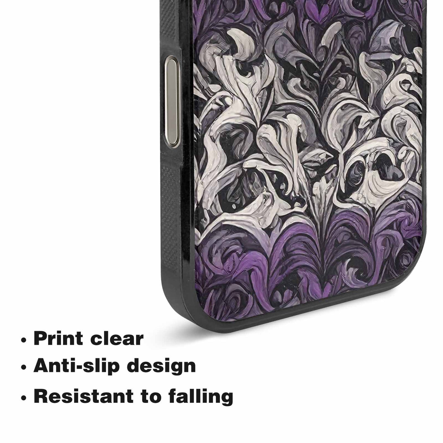 iPhone 16 Pro Max Case — Asexual Flag Color Theme Small Rainbow, Custom Art Phone Cover