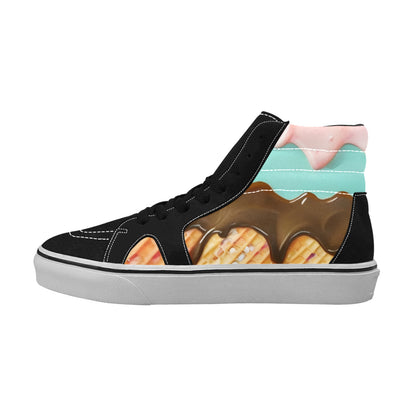 MEN'S Ice Cream Art Melting High Top Skateboarding Dreamcore Custom Sneakers