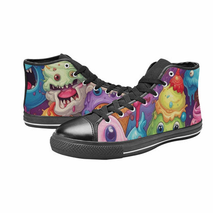 WOMEN'S Melting Icecream Cone Monster High Top Canvas Aesthetic Sneakers