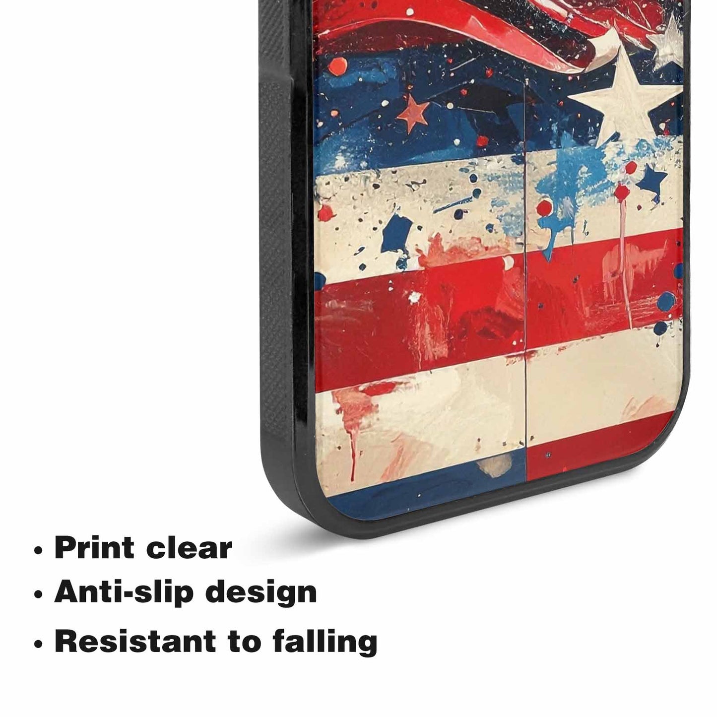 iPhone 15 Plus Case — Patriotic Stars And Stripes American Stars, Original Design Phone Case