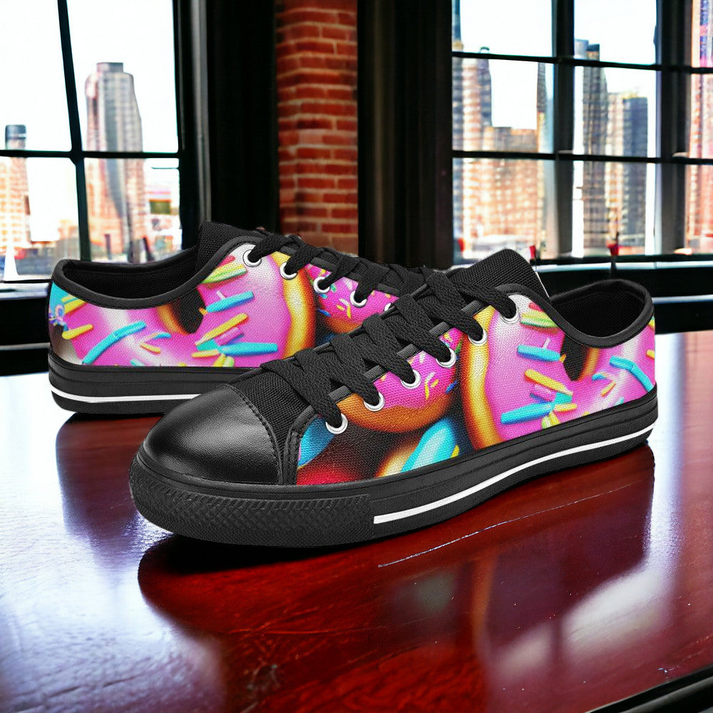 Koi Teal Gold Unique WOMEN Bold Art - Freaky Shoes | Custom Art Sneakers