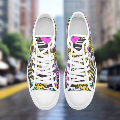 Monarch Neon Electric Vivid Bold Art - Freaky Shoes | Custom Art Sneakers