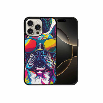 iPhone 16 Pro Max Case — French Bulldog Pop Art Pattern, Custom Print Case Cover