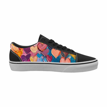 WOMEN'S Heart Burst Lace-Up Canvas Wallpaper Art Custom Sneakers