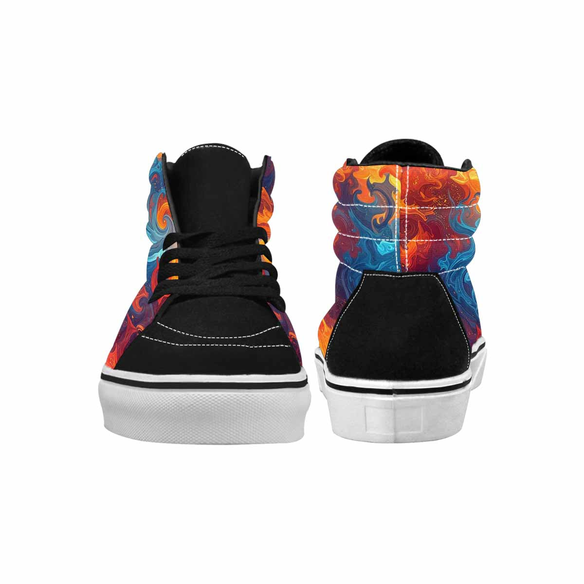 WOMEN'S Fire Flame High Top Canvas Aesthetic Sneakers
