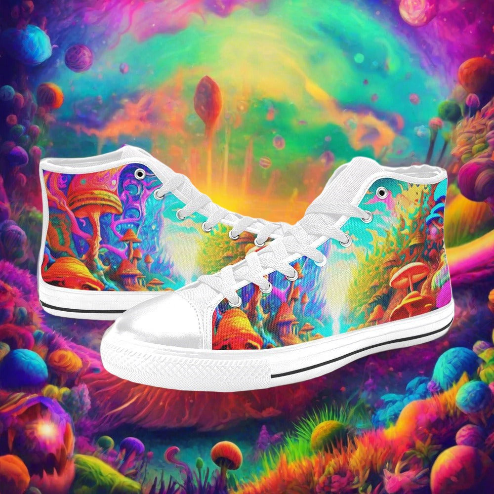 Wolf Vivid Multicolor Vivid Bold Art - Freaky Shoes