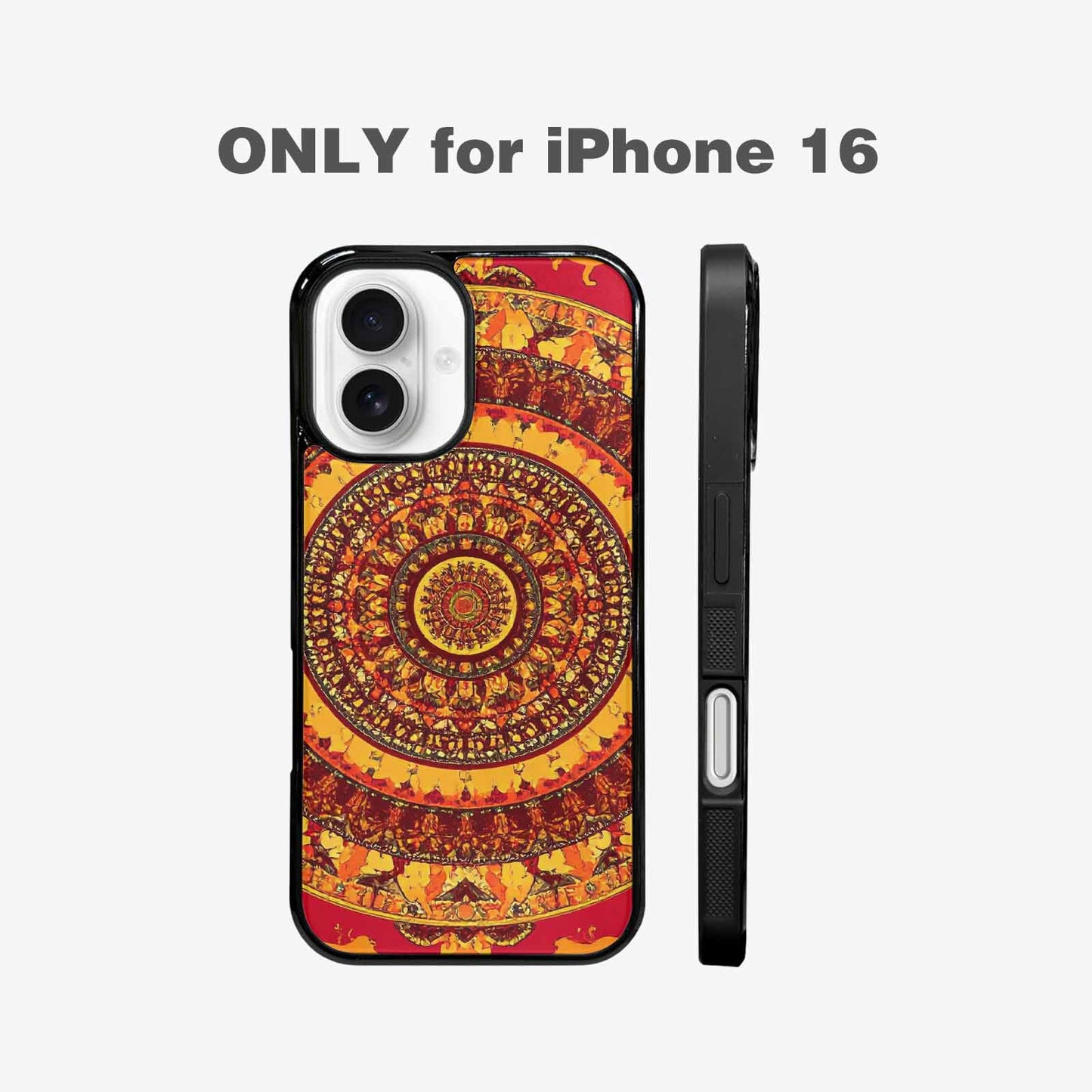 iPhone 16 Case — Mandala Lions Custom, Custom Art Phone Cover