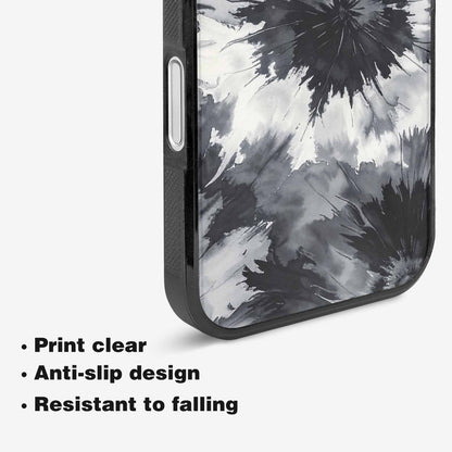 iPhone 16 Case — Tie Dye Black And Gray Blended, Unique Phone Case Design