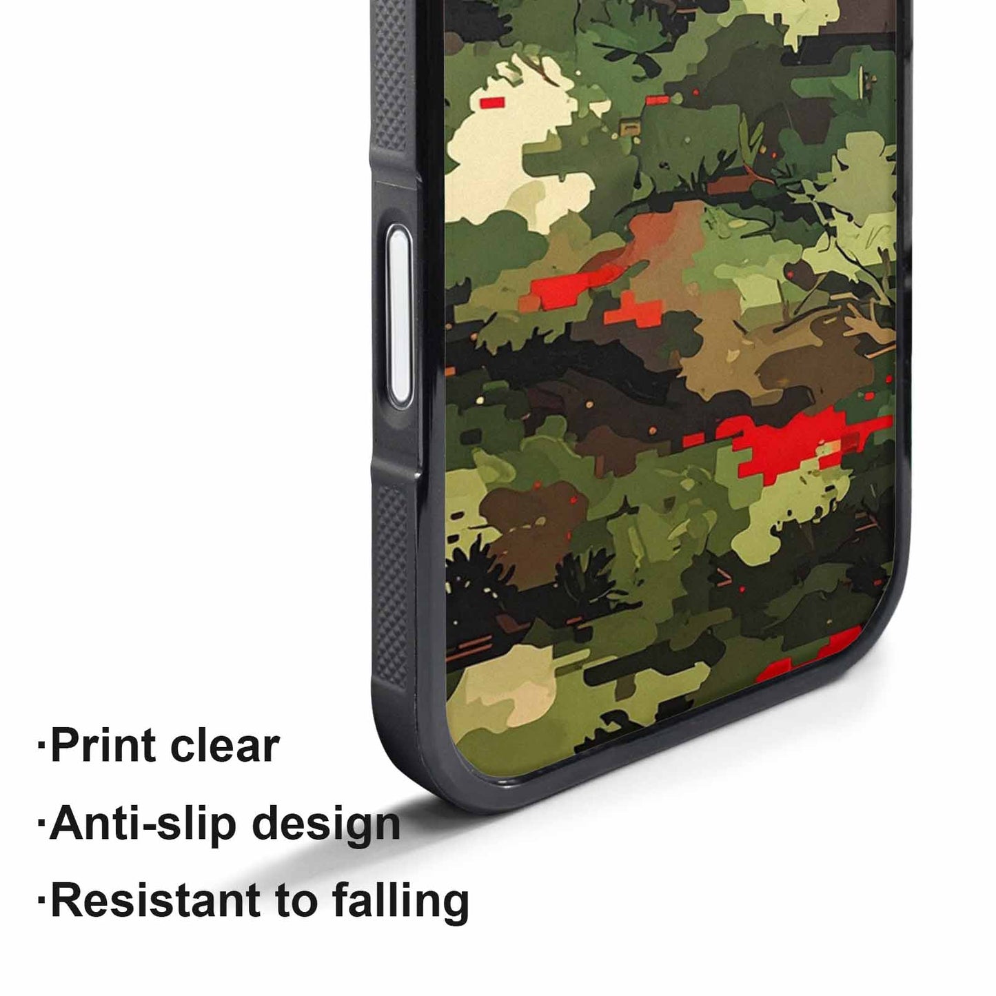 iPhone 17 Pro Case — Small Military Camouflage Blotch Pattern Camo, Custom Print Case Cover