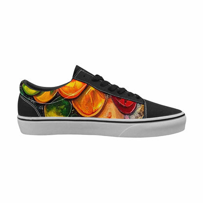 WOMEN'S Reptile Scale Lace-Up Canvas Kaleidoscope Custom Sneakers