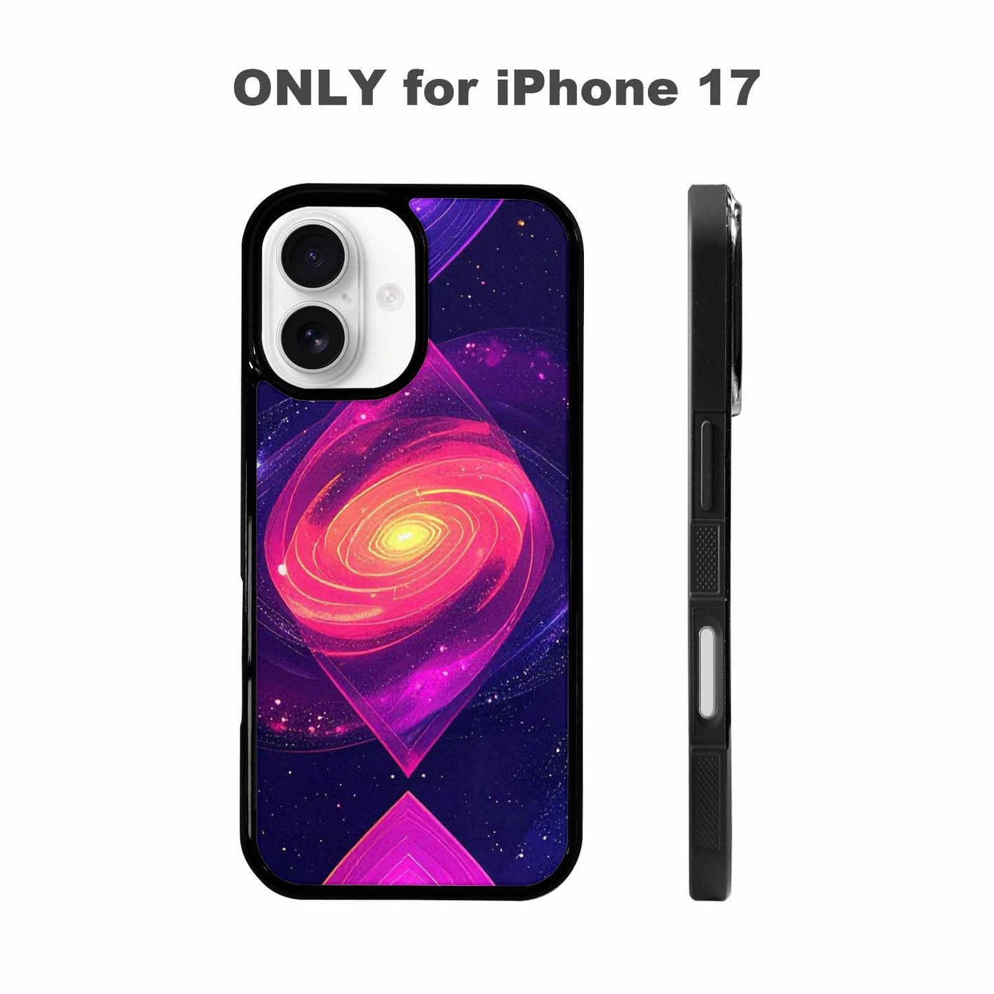 iPhone 17 Case — Rose Galaxy Art Seamless Galaxy Space, Custom Printed Phone Case