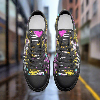 Monarch Neon Electric Vivid Bold Art - Freaky Shoes | Custom Art Sneakers