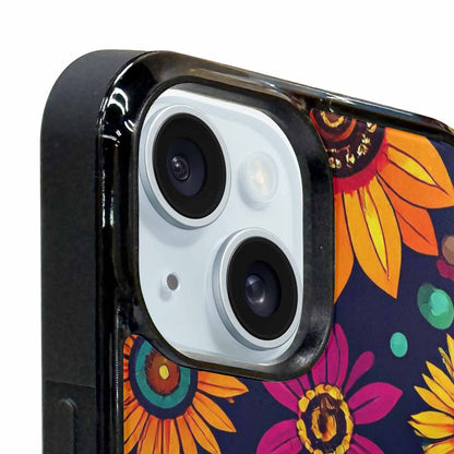 iPhone 15 Plus Case — Sunflowers And Skulls, Custom Designed Case Cover