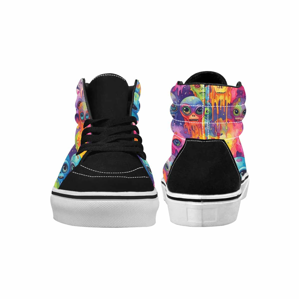 MEN'S Aliens  Tie Dye High Top Canvas Dark Academia Sneakers