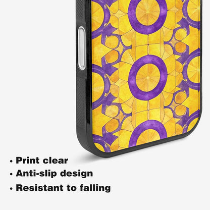iPhone 16 Plus Case — Intersex Flag Color Theme Small Rainbow, Customized Protective Case
