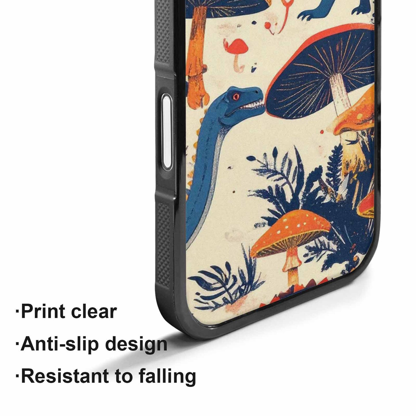 iPhone 17 Case — Vintage Dinosaurs Mushroom Retro Vintage, Personalized Phone Case
