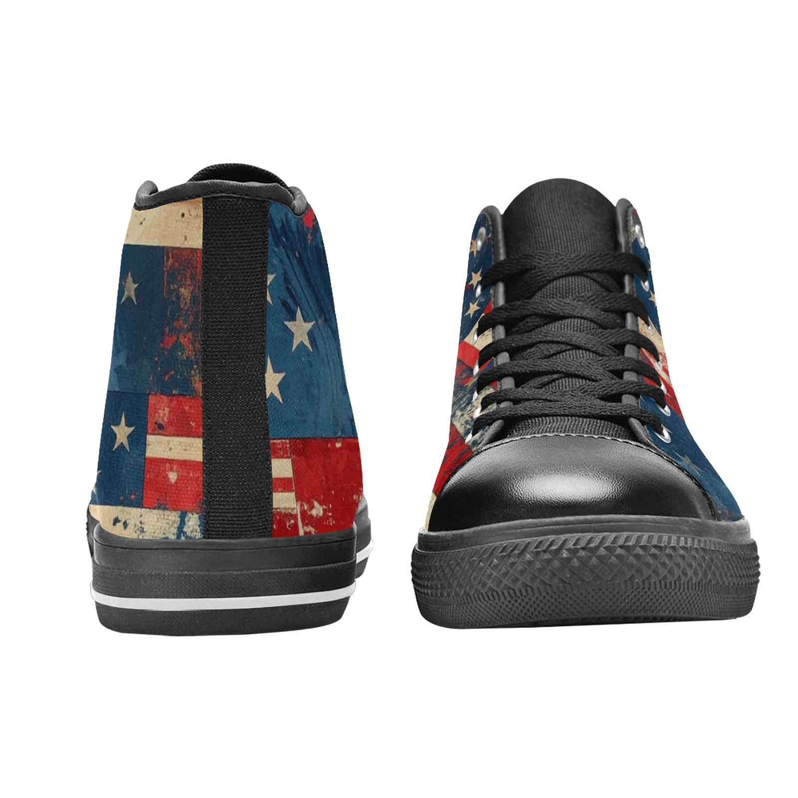 MEN'S American Flag Stars High Top Canvas Grunge Sneakers