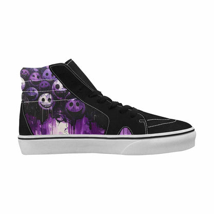 MEN'S Melting Moon Smiley High Top Canvas Dark Academia Custom Sneakers