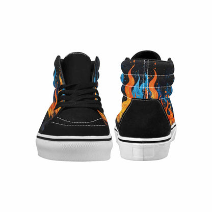 MEN'S Flame Burst High Top Canvas Dark Academia Sneakers