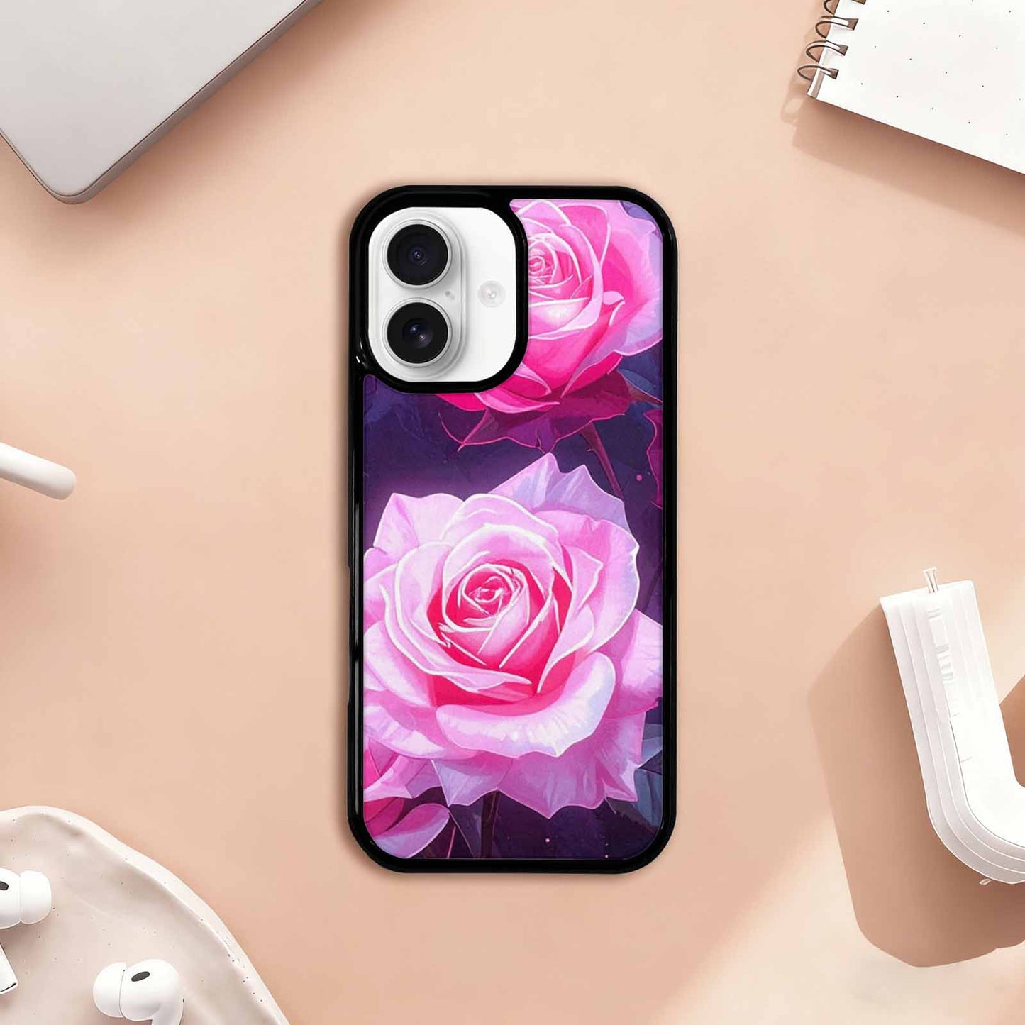 iPhone 17 Case — Watercolor Marble Rose Watercolor Abstract, Custom Phone Case