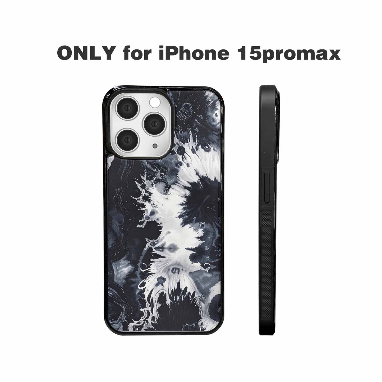 iPhone 15 Pro Max Case — Black White Animal Print, Custom Made Phone Cover