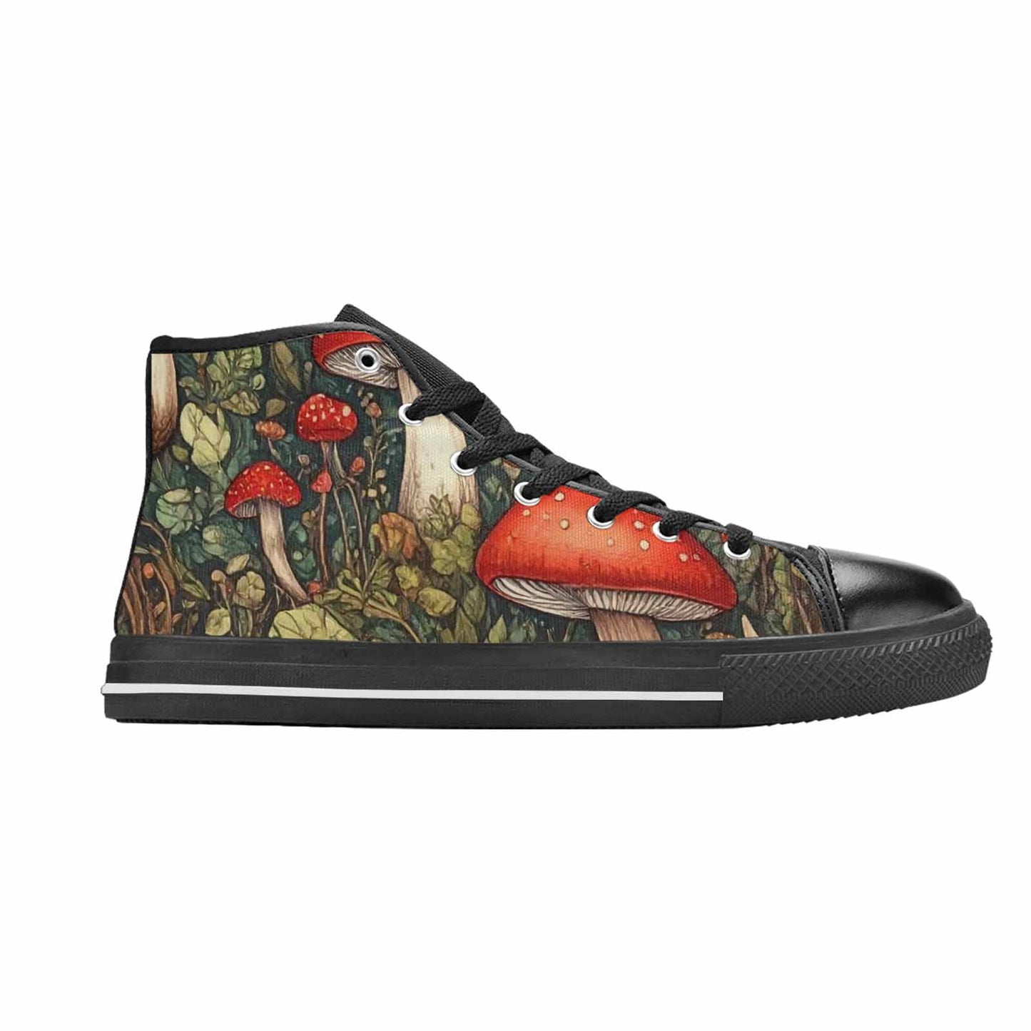 MEN'S Mushroom High Top Canvas Vibrant Chaos Shoes