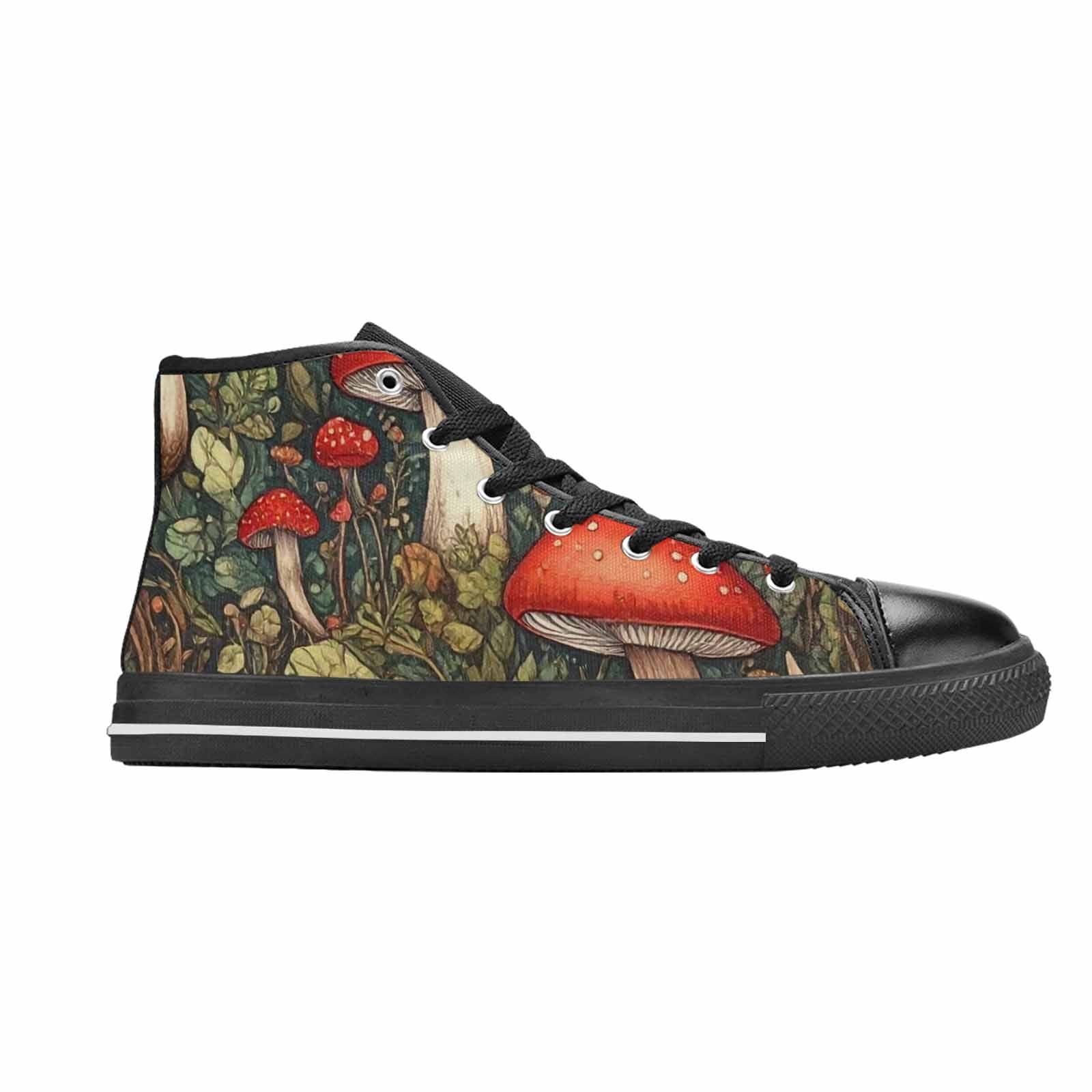 MEN'S Mushroom High Top Canvas Vibrant Chaos Shoes