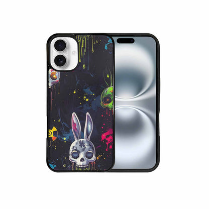 iPhone 16 Plus Case — Radioactive Ghost Bunny Skull Sm Onf, Personalized Phone Case