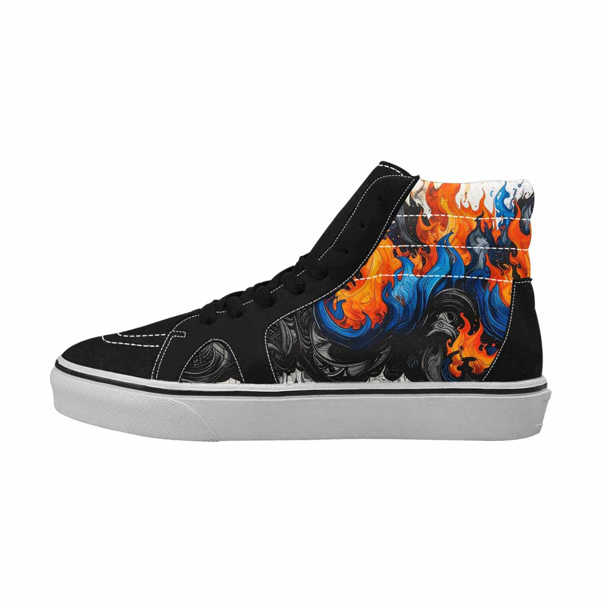MEN'S Flame Burst High Top Canvas Dreamcore Custom Shoes