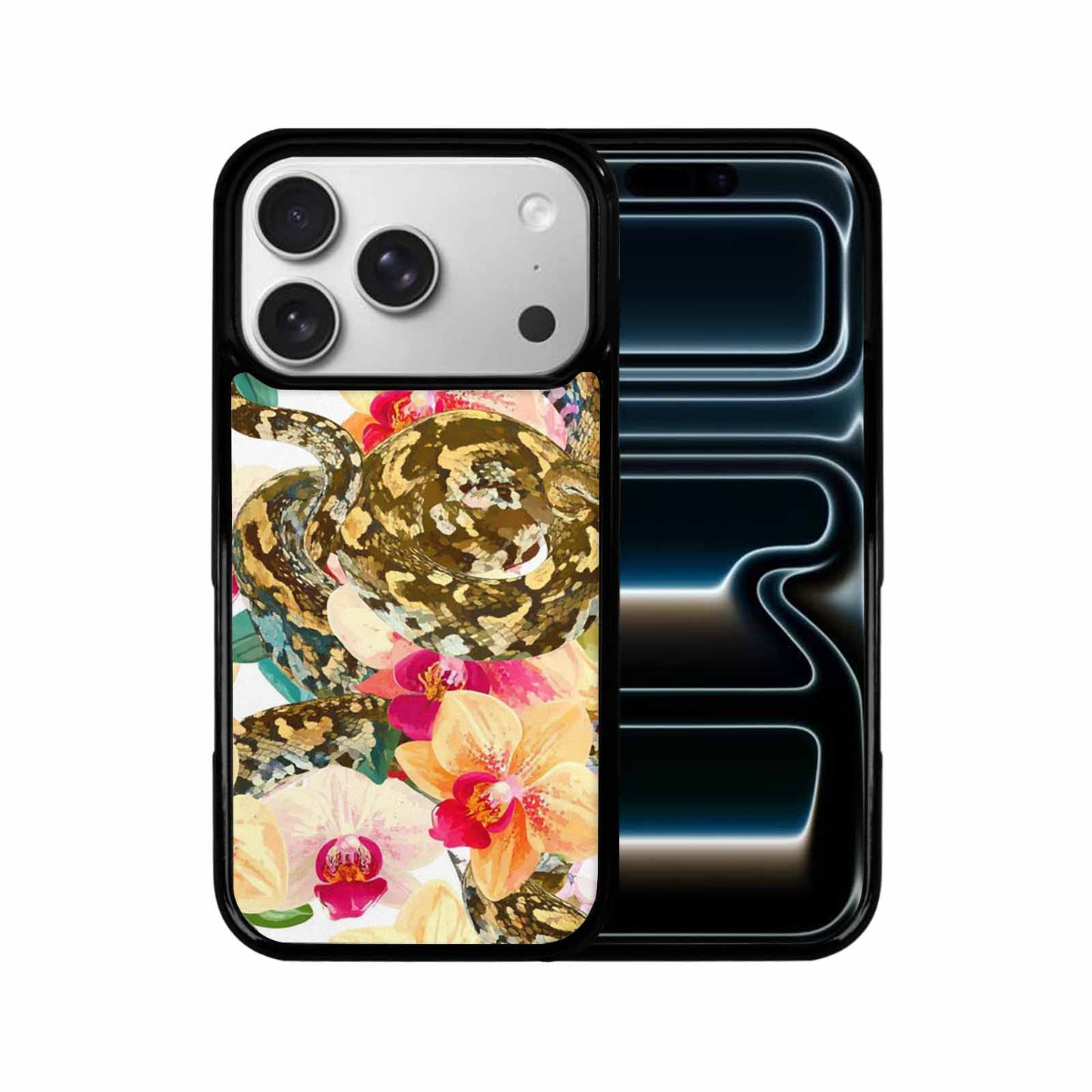 iPhone 17 Pro Case — Snakes Print Floral Seamless Pattern Floral, Custom Phone Case