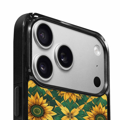 iPhone 17 Pro Case — Sunflower Motifs Arranged In A Floral, Custom Print Case Cover