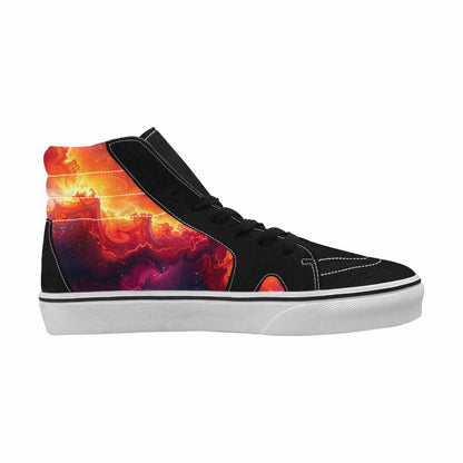 WOMEN'S Galaxy Art - High Top Canvas Vibrant Chaos Custom Shoes