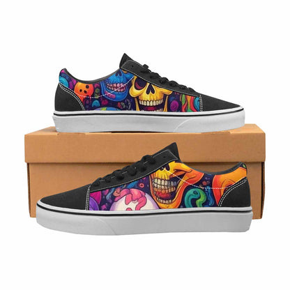 WOMEN'S Skeleton People Face Canvas Lace-Up Neon Fantasy Shoes