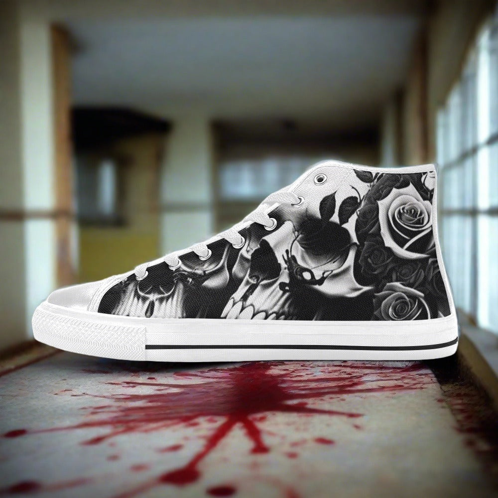 Aztec Magenta Gold Unique MEN Bold Art - Freaky Shoes | Custom Art Sneakers