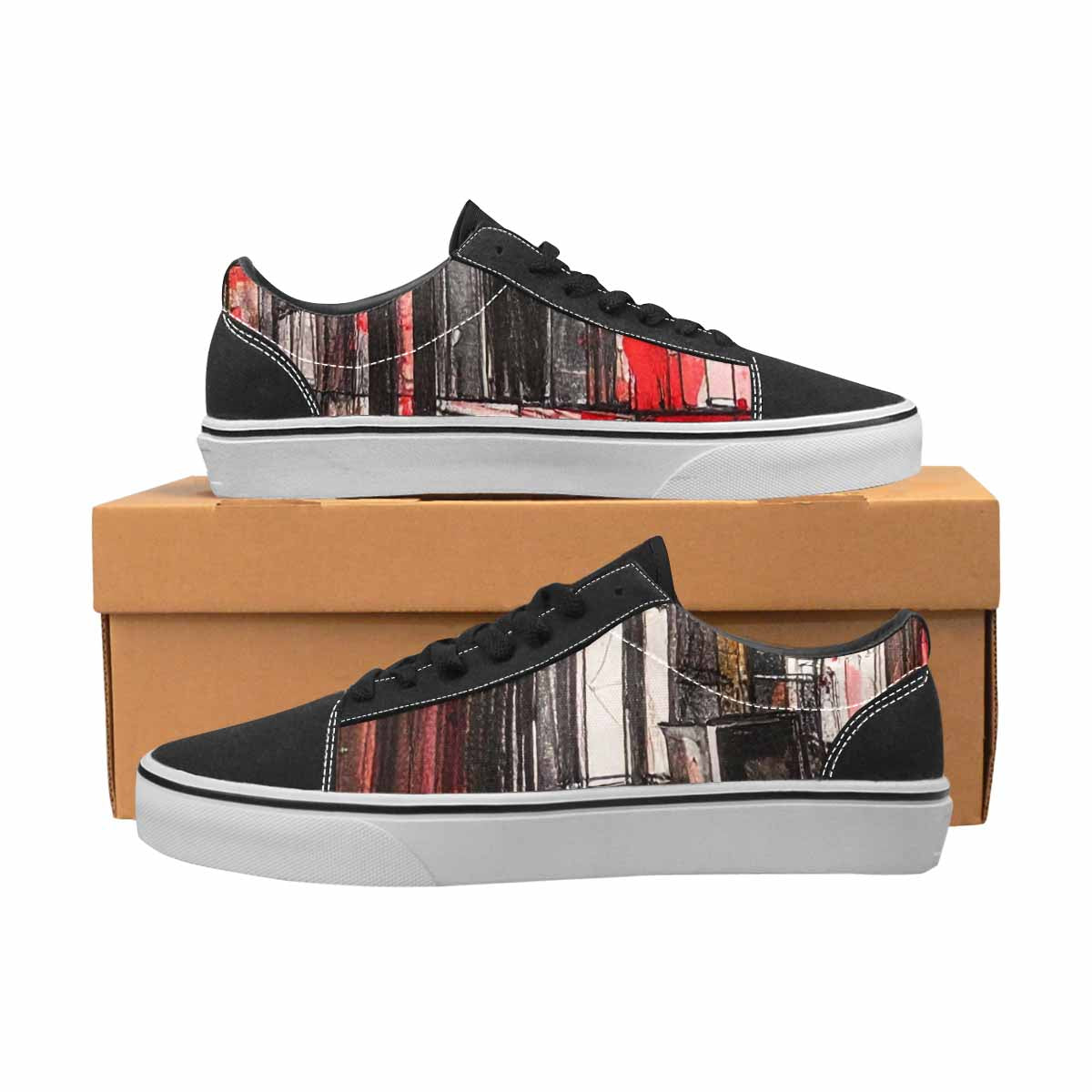 WOMEN'S Liminal Space Fragment Lace-Up Canvas Neon Fantasy Shoes