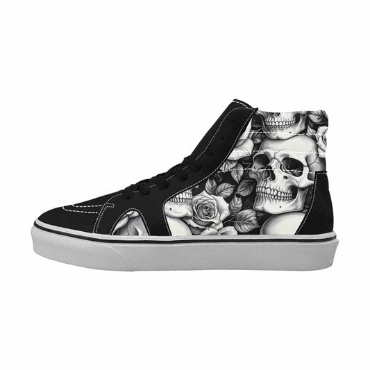 WOMEN'S Skulls Roses Pen Ink High Top Canvas Dreamcore Sneakers