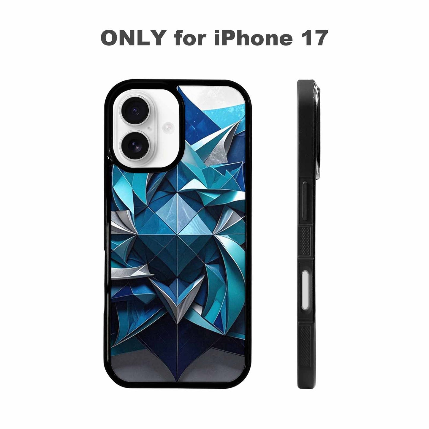 iPhone 17 Case — Geometric Origami Art Pattern Original Art, Custom Printed Phone Case