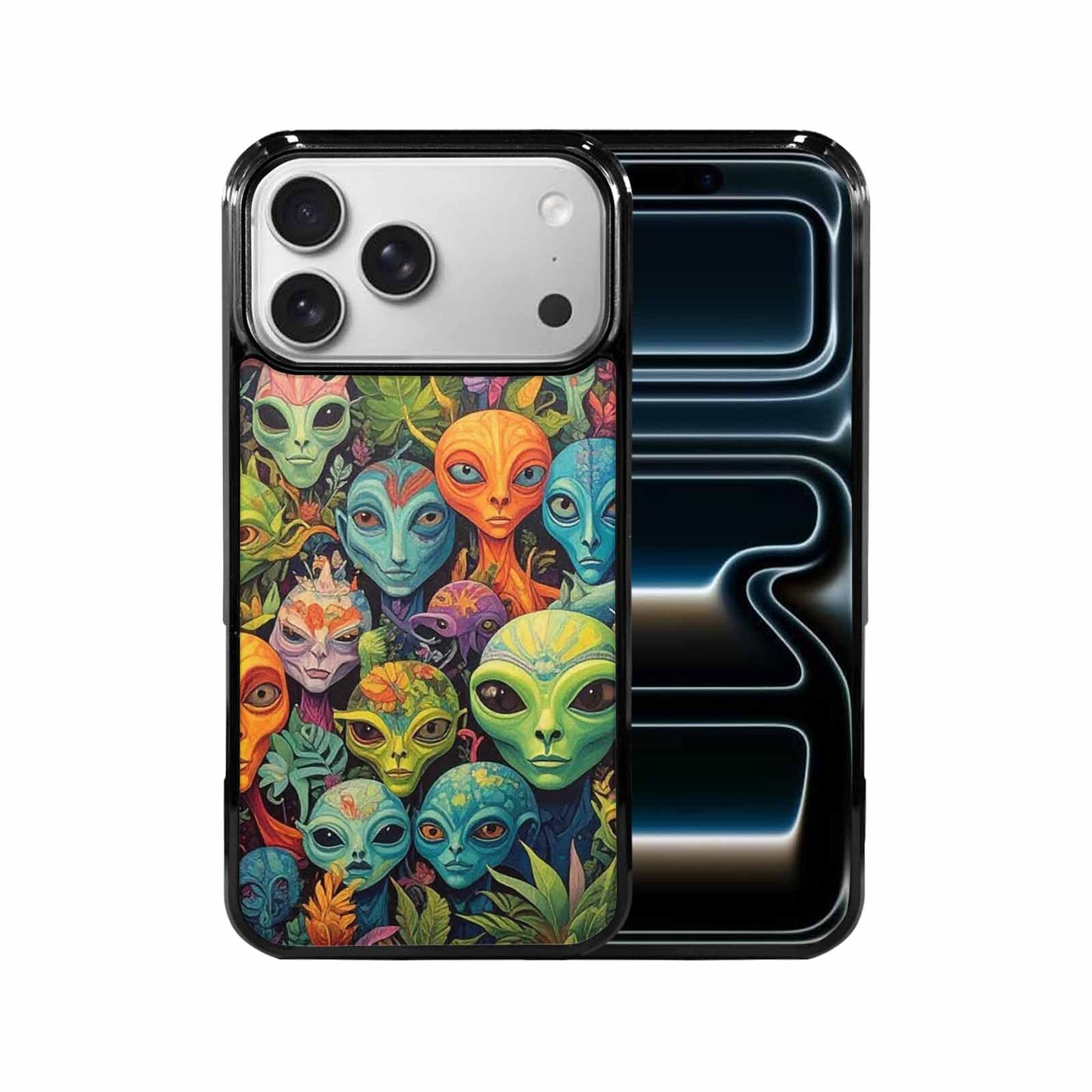 iPhone 17 Pro Max Case — Aliens Pattern Hundreds Of Alien Scifi, Custom Made Phone Cover