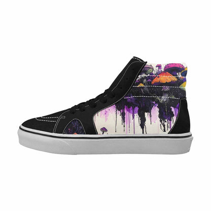 MEN'S Rainbow Drip Mushrooms High Top Canvas Dark Academia Sneakers