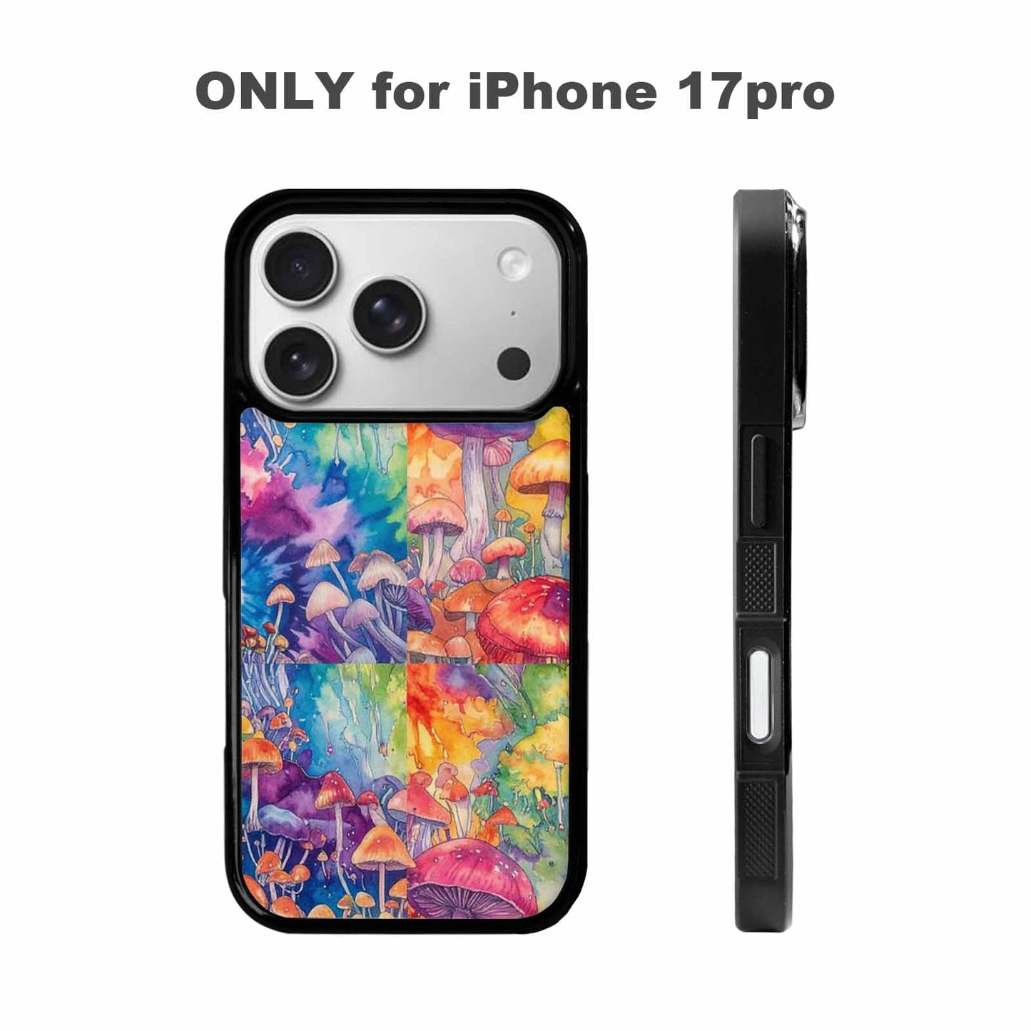 iPhone 17 Pro Case — Mushrooms Tie Dyemushrooms Pat 6t6 Tie, Unique Phone Case Design